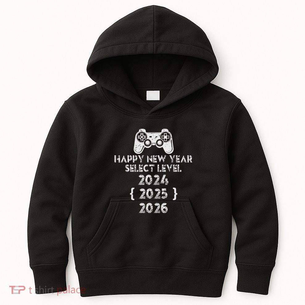 Happy New Year Select Level 2025 Gaming Gamer Kids Hoodie