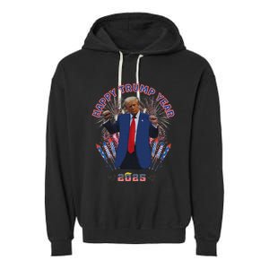 Happy New Year Party 2025 Trump 2024 Take America Back Garment-Dyed Fleece Hoodie