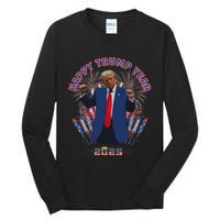 Happy New Year Party 2025 Trump 2024 Take America Back Tall Long Sleeve T-Shirt