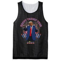 Happy New Year Party 2025 Trump 2024 Take America Back Mesh Reversible Basketball Jersey Tank