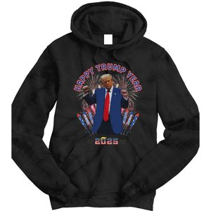 Happy New Year Party 2025 Trump 2024 Take America Back Tie Dye Hoodie