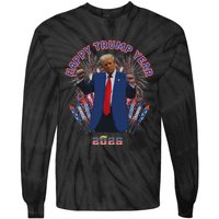 Happy New Year Party 2025 Trump 2024 Take America Back Tie-Dye Long Sleeve Shirt