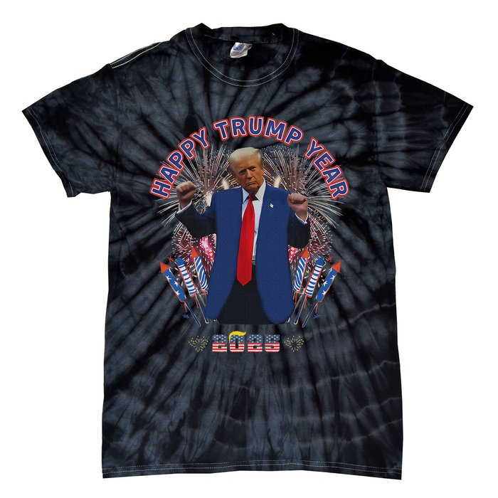 Happy New Year Party 2025 Trump 2024 Take America Back Tie-Dye T-Shirt