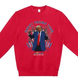 Happy New Year Party 2025 Trump 2024 Take America Back Premium Crewneck Sweatshirt