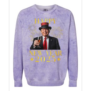 Happy New Year 2025 Colorblast Crewneck Sweatshirt