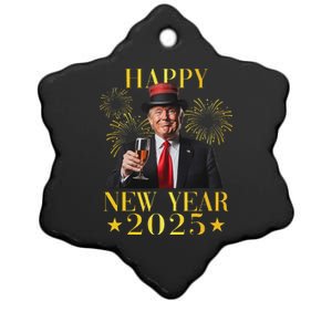 Happy New Year 2025 Ceramic Star Ornament