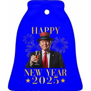 Happy New Year 2025 Ceramic Bell Ornament