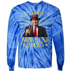 Happy New Year 2025 Tie-Dye Long Sleeve Shirt