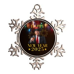 Happy New Year 2025 Metallic Star Ornament