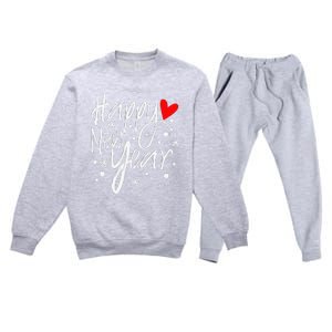 Happy New Year Party Funny New Year's Eve  Premium Crewneck Sweatsuit Set