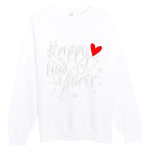 Happy New Year Party Funny New Year's Eve  Premium Crewneck Sweatshirt