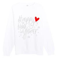 Happy New Year Party Funny New Year's Eve  Premium Crewneck Sweatshirt