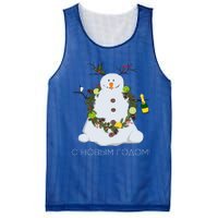 Happy New Year Funny Snow Ugly Christmas Sweater Russian Gift Mesh Reversible Basketball Jersey Tank