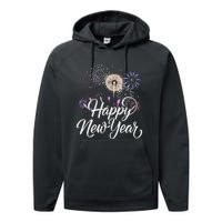 Happy New Year 2025 Fireworks New YearS Eve Party Countdown Performance Fleece Hoodie