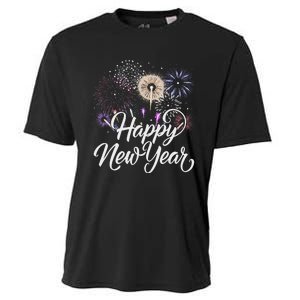 Happy New Year 2025 Fireworks New YearS Eve Party Countdown Cooling Performance Crew T-Shirt