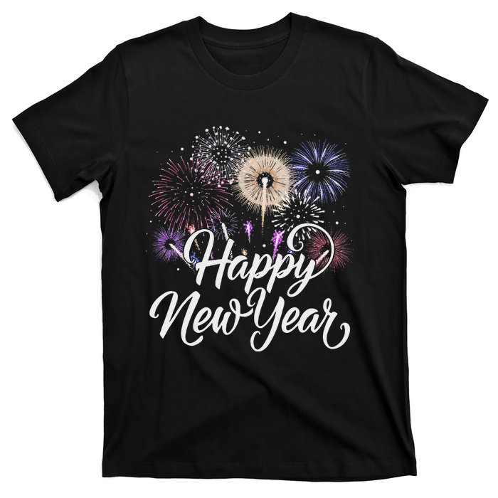 Happy New Year 2025 Fireworks New YearS Eve Party Countdown T-Shirt