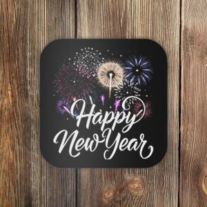 Happy New Year 2025 Fireworks New YearS Eve Party Countdown Coaster