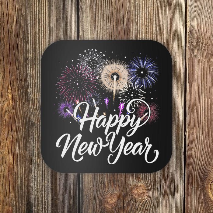 Happy New Year 2025 Fireworks New YearS Eve Party Countdown Coaster