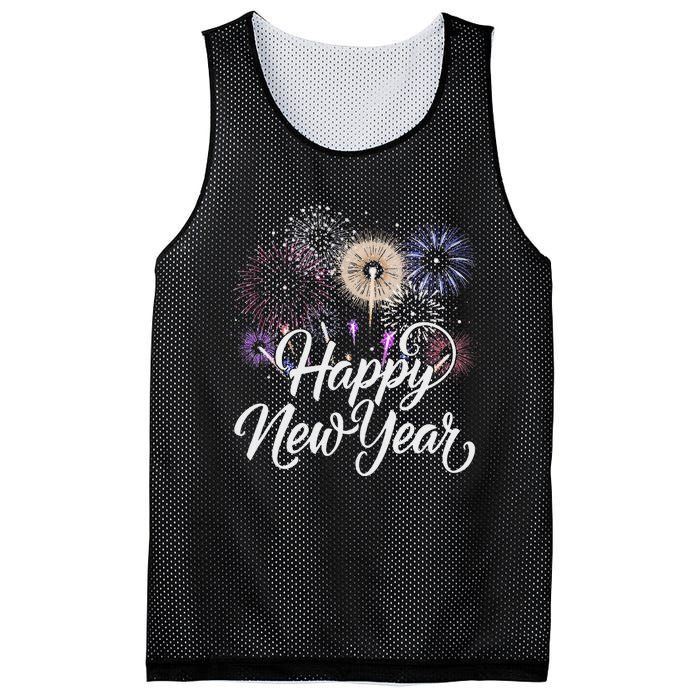 Happy New Year 2025 Fireworks New YearS Eve Party Countdown Mesh Reversible Basketball Jersey Tank