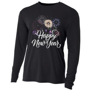 Happy New Year 2025 Fireworks New YearS Eve Party Countdown Cooling Performance Long Sleeve Crew