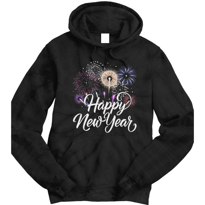 Happy New Year 2025 Fireworks New YearS Eve Party Countdown Tie Dye Hoodie