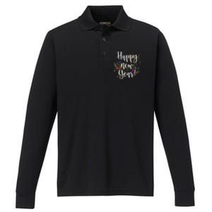 Happy New Year Day Eve Party Fireworks Confetti Costume Fun Gift Performance Long Sleeve Polo