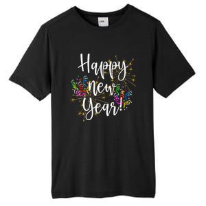 Happy New Year Day Eve Party Fireworks Confetti Costume Fun Gift Tall Fusion ChromaSoft Performance T-Shirt