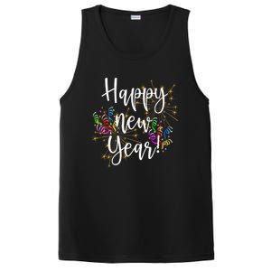 Happy New Year Day Eve Party Fireworks Confetti Costume Fun Gift PosiCharge Competitor Tank