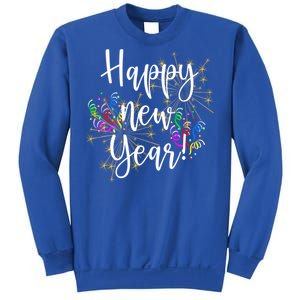 Happy New Year Day Eve Party Fireworks Confetti Costume Fun Gift Sweatshirt