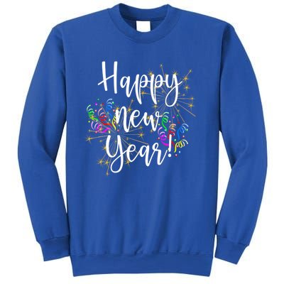 Happy New Year Day Eve Party Fireworks Confetti Costume Fun Gift Sweatshirt