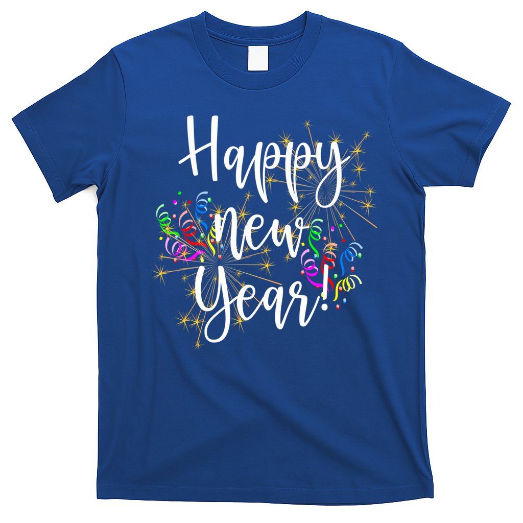 Happy New Year Day Eve Party Fireworks Confetti Costume Fun Gift T-Shirt