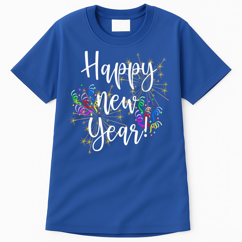 Happy New Year Day Eve Party Fireworks Confetti Costume Fun Gift Tall T-Shirt