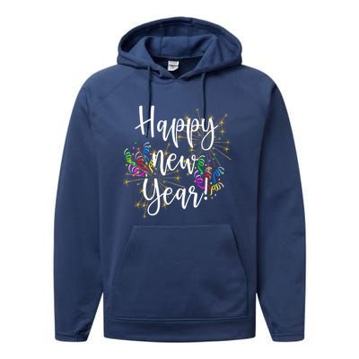 Happy New Year Day Eve Party Fireworks Confetti Costume Fun Gift Performance Fleece Hoodie