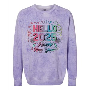 Happy New Year 2025 New Year Party Matching Family Colorblast Crewneck Sweatshirt