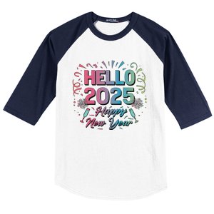 Happy New Year 2025 New Year Party Matching Family Baseball Sleeve Shirt