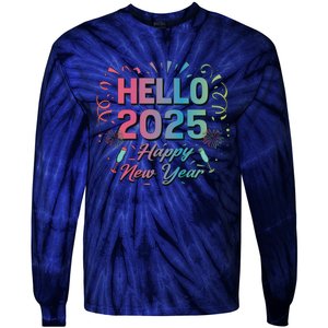 Happy New Year 2025 New Year Party Matching Family Tie-Dye Long Sleeve Shirt