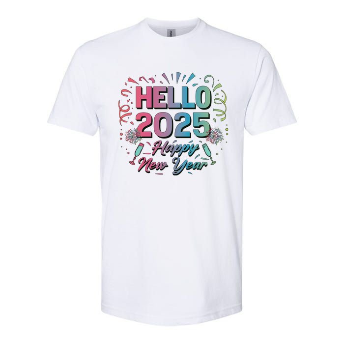 Happy New Year 2025 New Year Party Matching Family Softstyle CVC T-Shirt