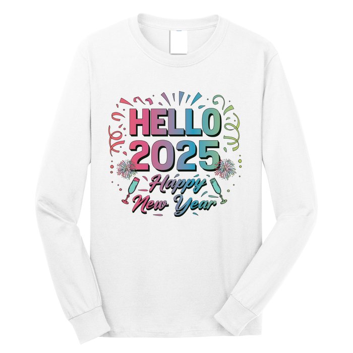 Happy New Year 2025 New Year Party Matching Family Long Sleeve Shirt