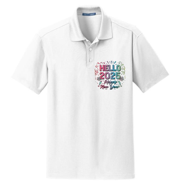 Happy New Year 2025 New Year Party Matching Family Dry Zone Grid Polo