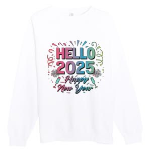 Happy New Year 2025 New Year Party Matching Family Premium Crewneck Sweatshirt