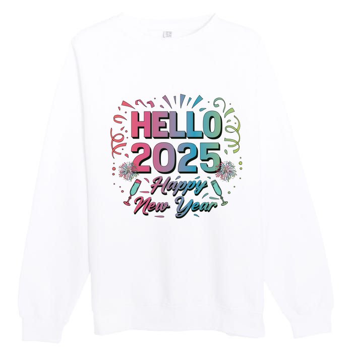 Happy New Year 2025 New Year Party Matching Family Premium Crewneck Sweatshirt