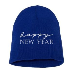 Happy New Year Happy New Year Cute Gift Short Acrylic Beanie