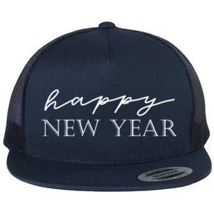 Happy New Year Happy New Year Cute Gift Flat Bill Trucker Hat