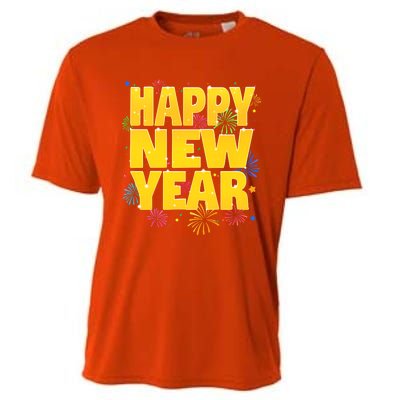 Happy New Year New Years Eve Gift Cooling Performance Crew T-Shirt