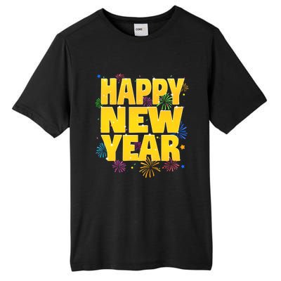 Happy New Year New Years Eve Gift Tall Fusion ChromaSoft Performance T-Shirt