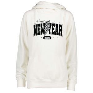 Happy New Year 2025 Funny Matching Group Family Team Womens Funnel Neck Pullover Hood