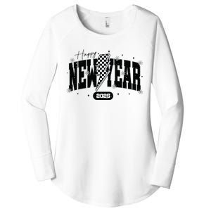 Happy New Year 2025 Funny Matching Group Family Team Women's Perfect Tri Tunic Long Sleeve Shirt