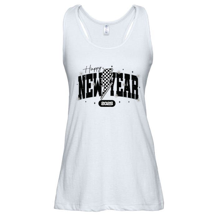 Happy New Year 2025 Funny Matching Group Family Team Ladies Essential Flowy Tank