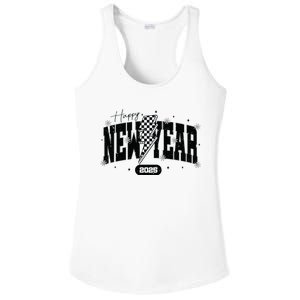 Happy New Year 2025 Funny Matching Group Family Team Ladies PosiCharge Competitor Racerback Tank