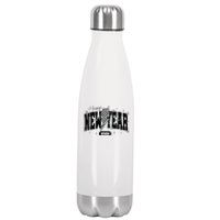 Happy New Year 2025 Funny Matching Group Family Team Stainless Steel Insulated Water Bottle